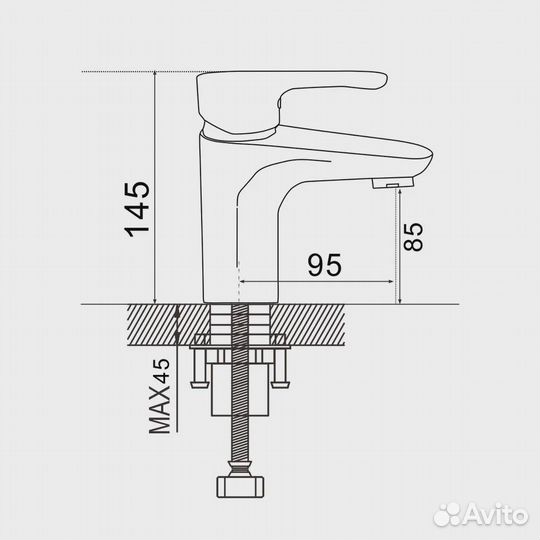 Смеситель для раковины Shevanik S5601, хром