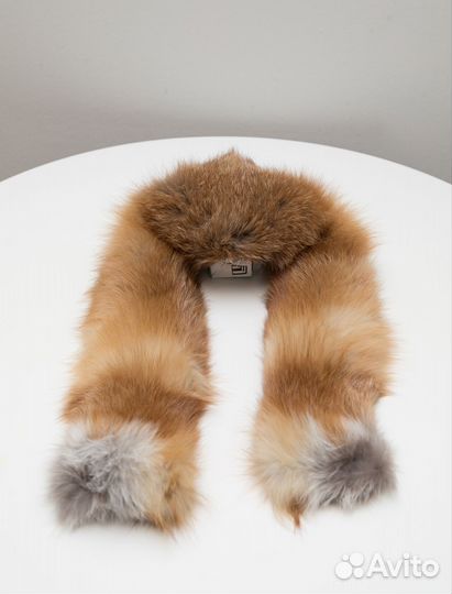 Меховой воротник шарф лиса опушка