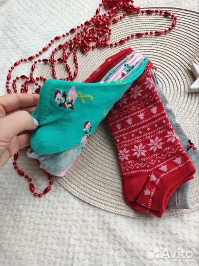 Носки новогодние детские 35-38