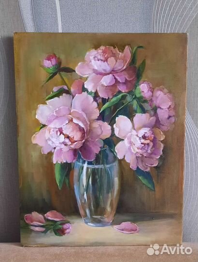 Картина маслом на холсте цветы