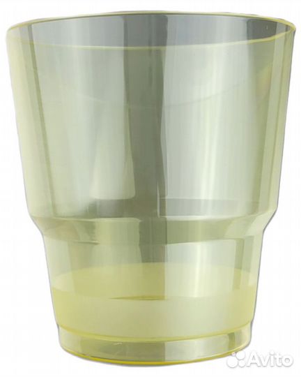 Пластиковые стаканы 200 мл Желтые Кристалл 25 шт