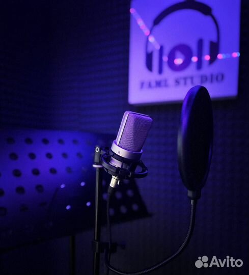 Студия звукозаписи, записать песню. Дикторы