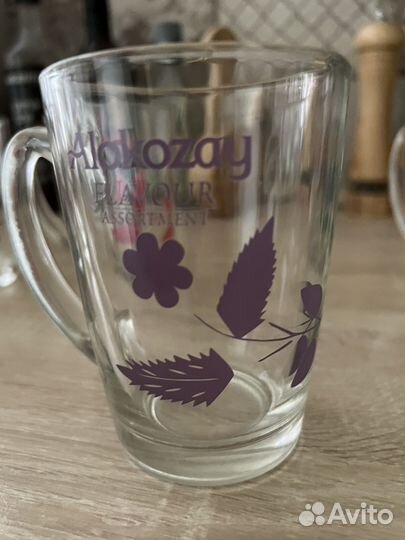 Кружка стеклянная для горячих напитков