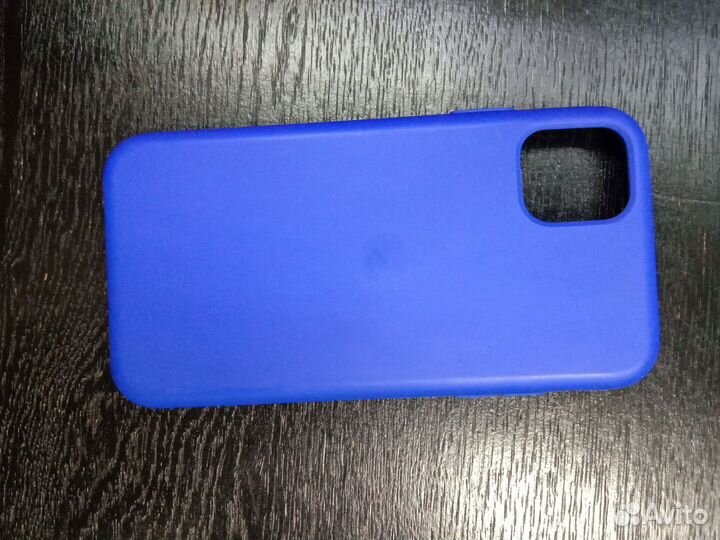 Чехол синий силикон iPhone 11
