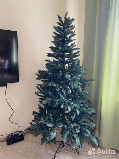 Ёлка искусственная голубая литая+пвх 180см