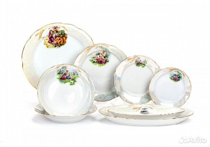 Сервиз столовый фарфоровый 35 предметов