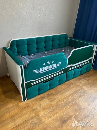 Детская кровать спорт с 2 ящиками 160