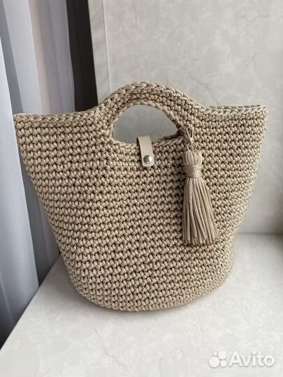 Сумка шоппер из трикотажной пряжи