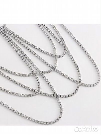 Подвязка на ногу из страз