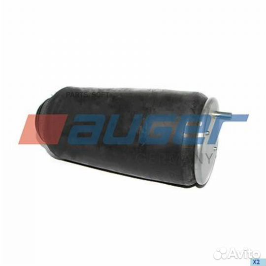 Auger AU 346318 пневмоподушка без стак. подв.Weweler 2отв.M8 1отв-M22/12\schmitz