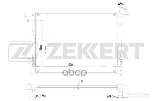 Радиатор охлаждения двигателя Hyundai ix35 09