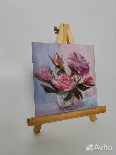 Натюрморт маслом 15х15см