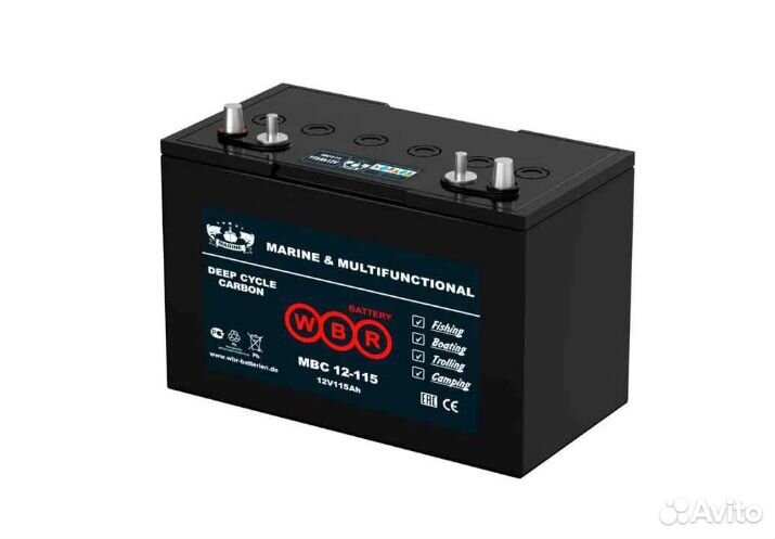 Аккумулятор лодочный WBR Marine MBC 12-115-2