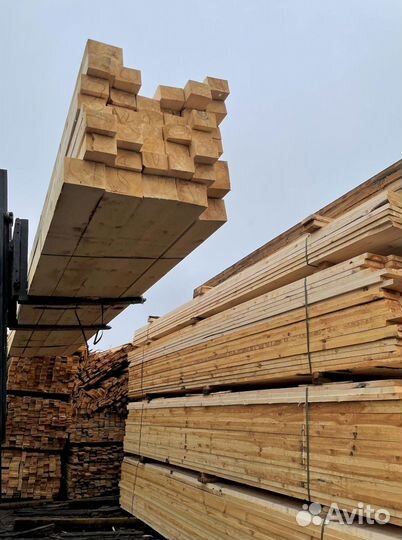 Доска обрезная 40х150х6000
