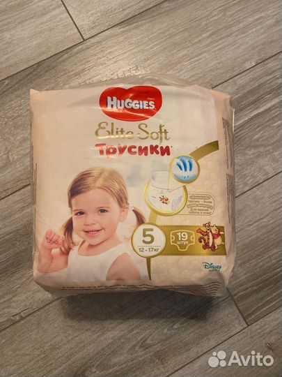 Подгузники трусики huggies elite soft 5