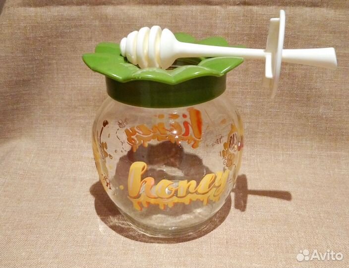 Баночка с ложкой для мёда