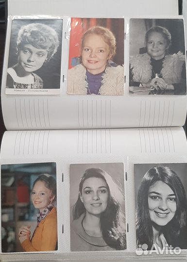 Альбом, открытки с советскими артистами