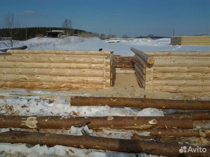 Сруб дом баня из зимнего леса с доставкой