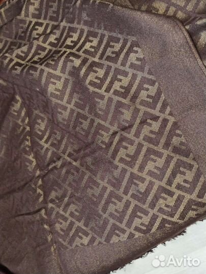 Палантин теплый fendi шерсть/металл нить италия
