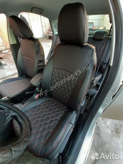 Авточехлы LADA Vesta Vesta Sw экокожа соты