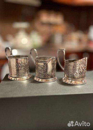 Подстаканник СССР мельхиор посеребренный