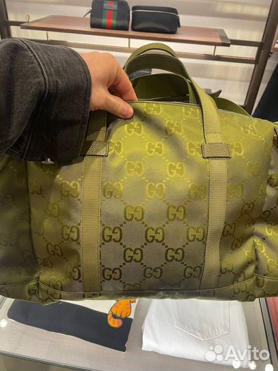 Сумка Gucci дорожная 52x29x27 кожа+текстиль одна