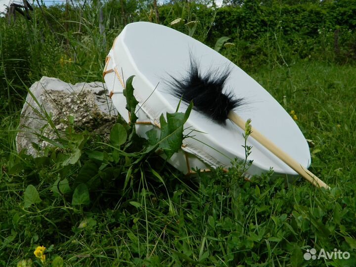 Белый шаман, бубен 50см