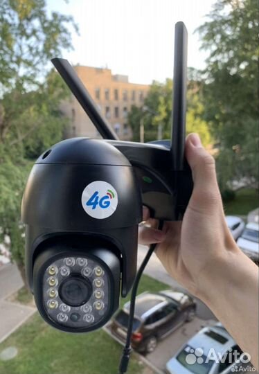 Поворотная 4G камера видеонаблюдения с сим картой