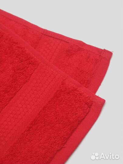 Полотенце красное, махровое 40*70, плотность 460г