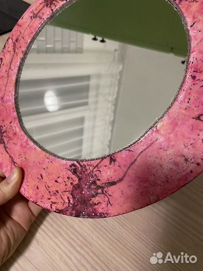 Зеркало розовое акрил