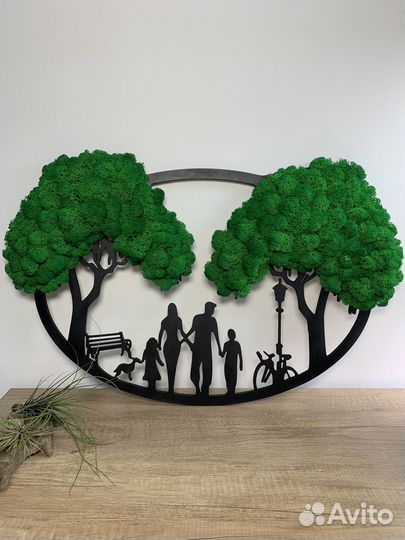 Панно картина декор кашпо часы