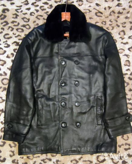 Кожаный бушлат мужской