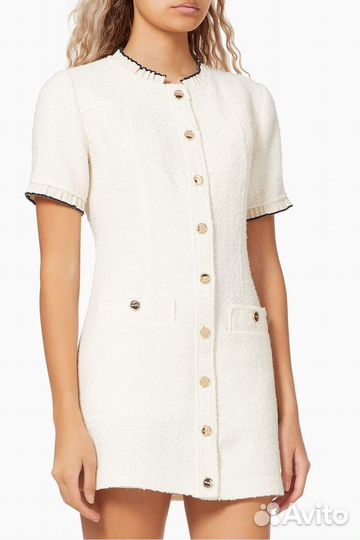 Платье белое из твида Sandro