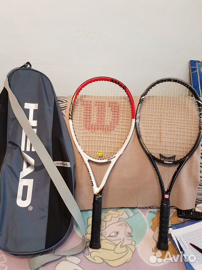 Ракетки для большого тенниса и сумка для ракеток