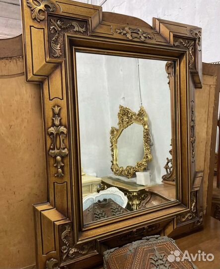 Зеркало настенная. Мебель из массива. Винтаж.Антик