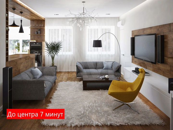 1-к. квартира, 59,7 м², 1/18 эт.