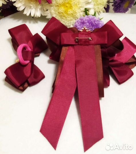 Бантики и галстук, набор для школьницы