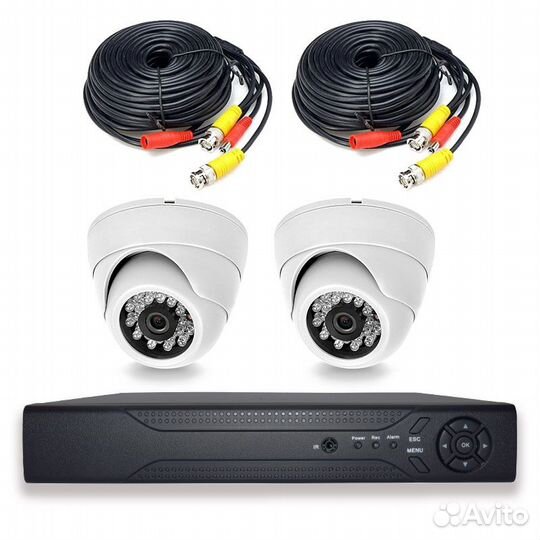 Комплект видеонаблюдения FullHD на 2 камеры