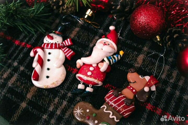 Новогодние игрушки на елочку ручной работы