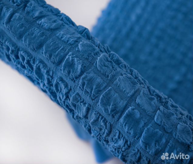 Набор чехлов на стулья на кухню 4 шт, цвет Голубой