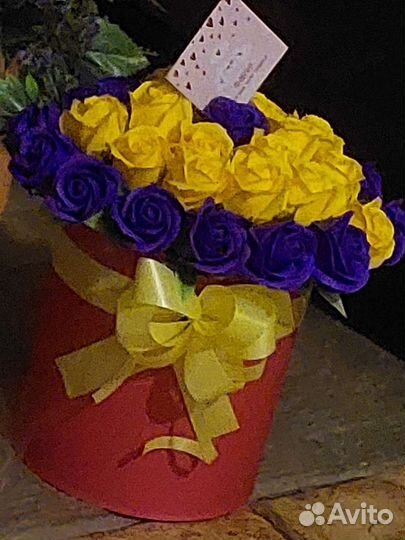 Букет из мыльных роз