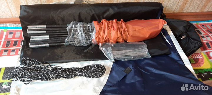 Палатка+шатёр,4х местная