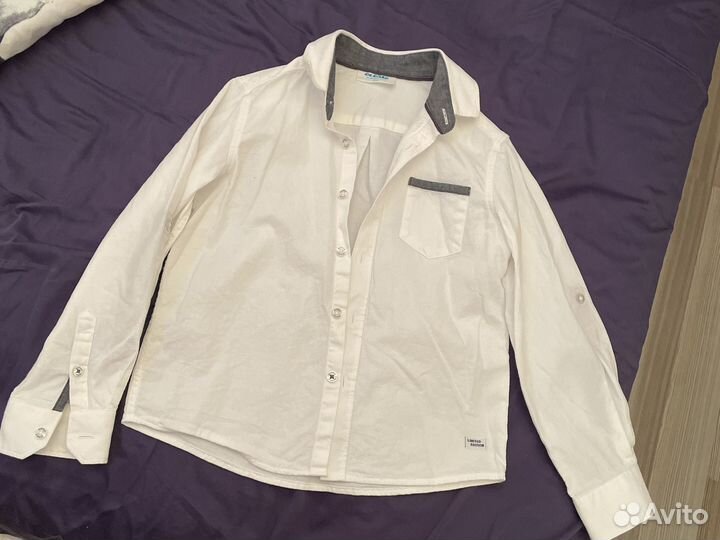 Рубашка белая для мальчика р. 110 Acoola