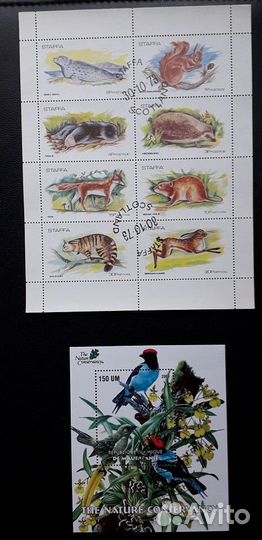 Марки.(Блоки и сцепки) Флора,фауна,Спорт