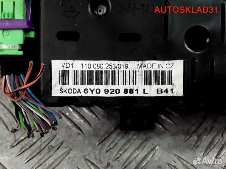 Панель приборов Skoda Fabia 6Y0920881L бензин