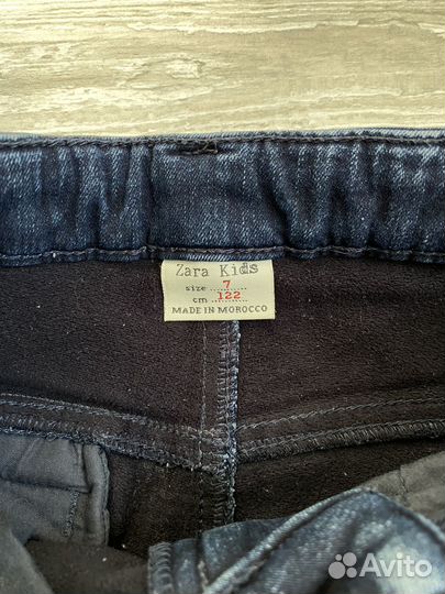 Джинсы на флисе zara для мальчика 122