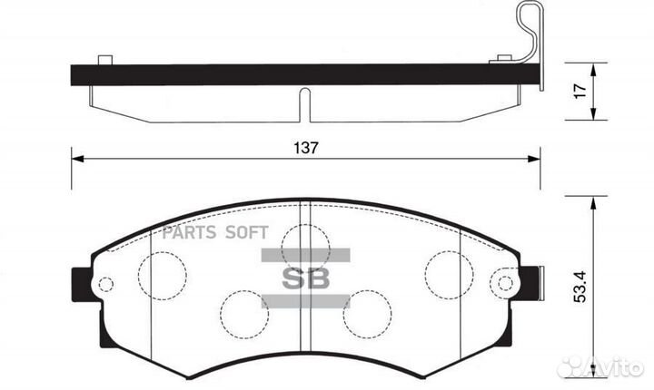 Sangsin brake SP1111 SP1111SNS 318 92 колодки диск.пер.\ Hyundai Sonata 99-00