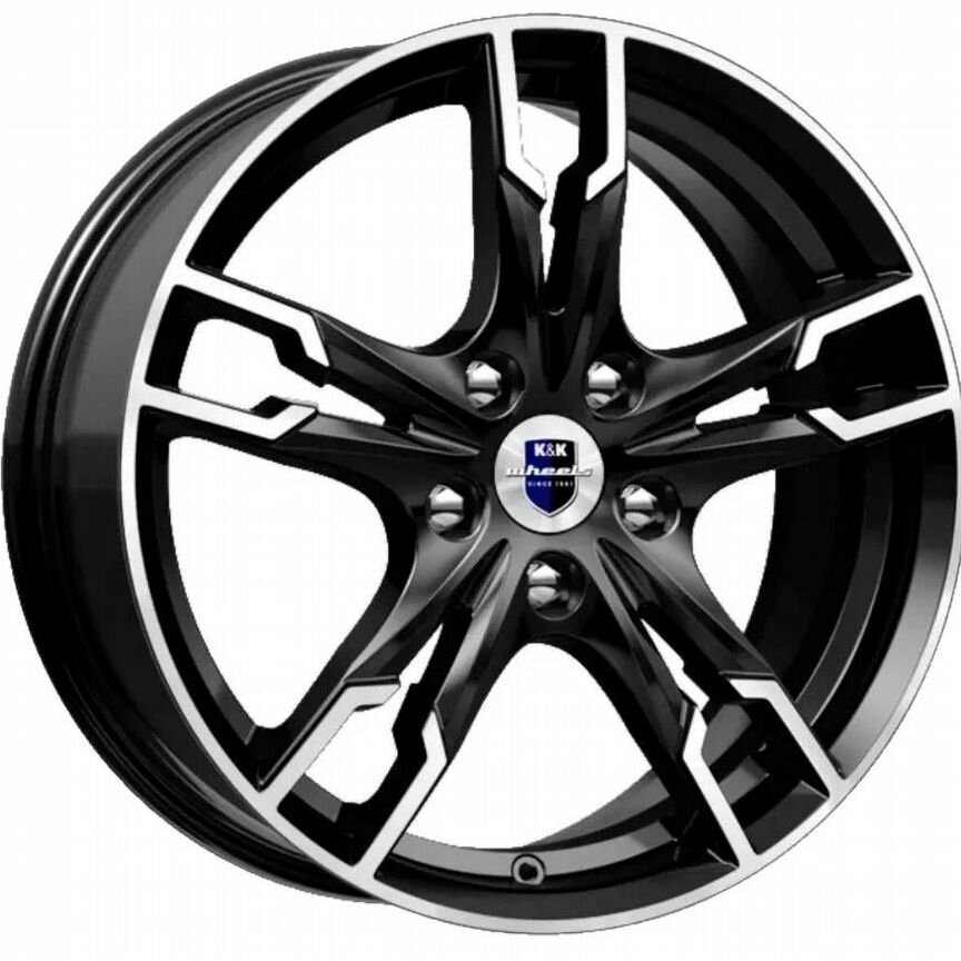 Диски K&K Солар 7x17 5x105 ET40 D56.6 Алмаз черный