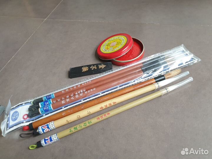 Кисти каллиграфические, тушь китайская