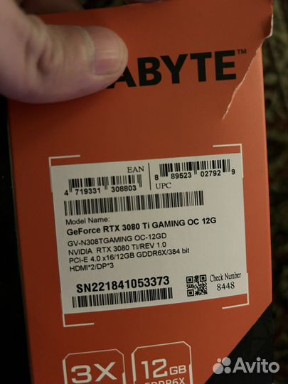 Видеокарта gigabyte nvidia GeForce RTX 3080TI